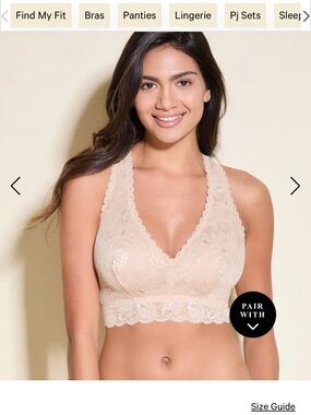 NWT Cosabella Never Say Never Racie Racer Back Bra, Size XL Curvy, Camel Gold